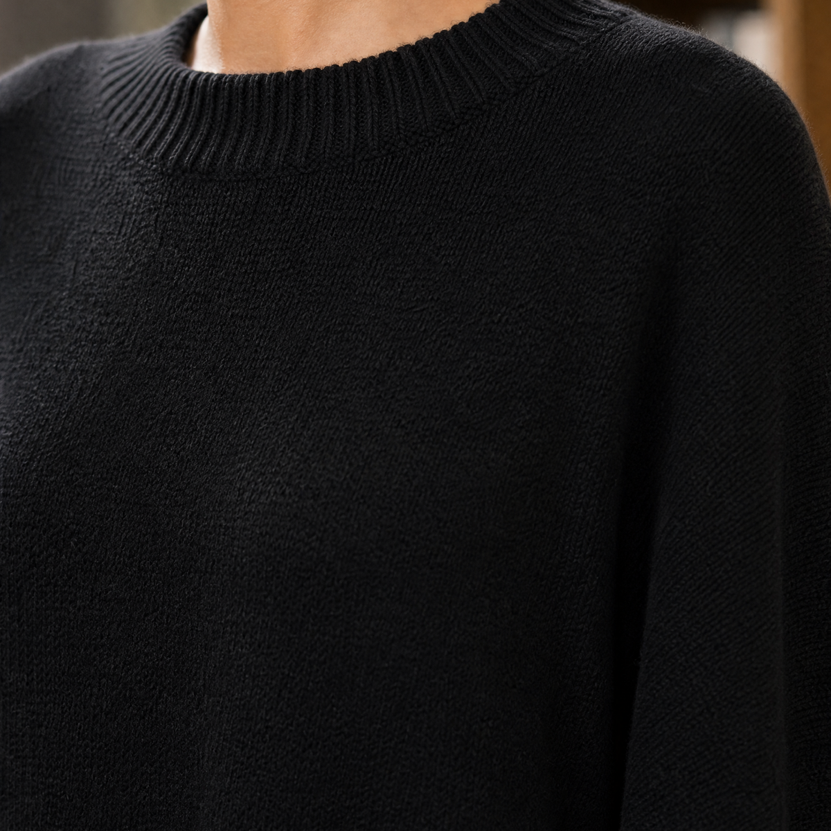 Oversized Knit Poncho Sweater — Asymmetric Cape for Women 2