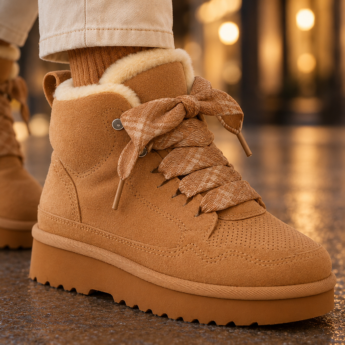 Women's Orthopaedic Warm-Lined Lace-Up Ankle Boots 2