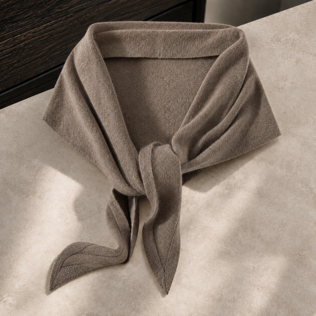 Bianca-Pearl Cashmere Wrap — Soft Brushed Knit Shawl 4