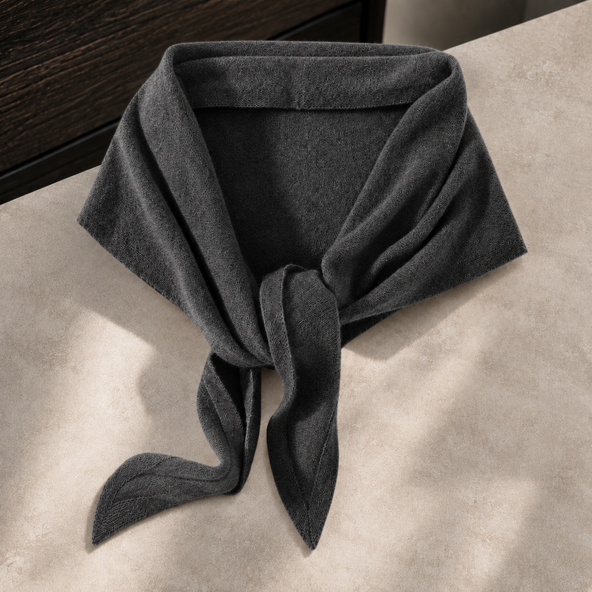 Bianca-Pearl Cashmere Wrap — Soft Brushed Knit Shawl 5