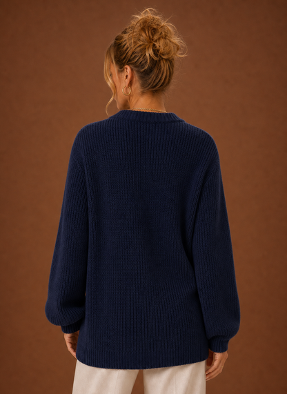 Women's V-Neck Knit Cardigan — Button Front Long Sleeve 10