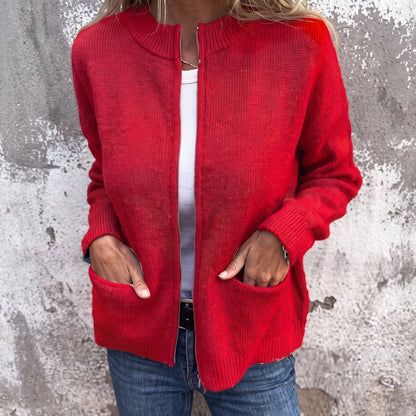 Women's Zip-Through Ribbed Cardigan — Relaxed Fit S–5XL 4