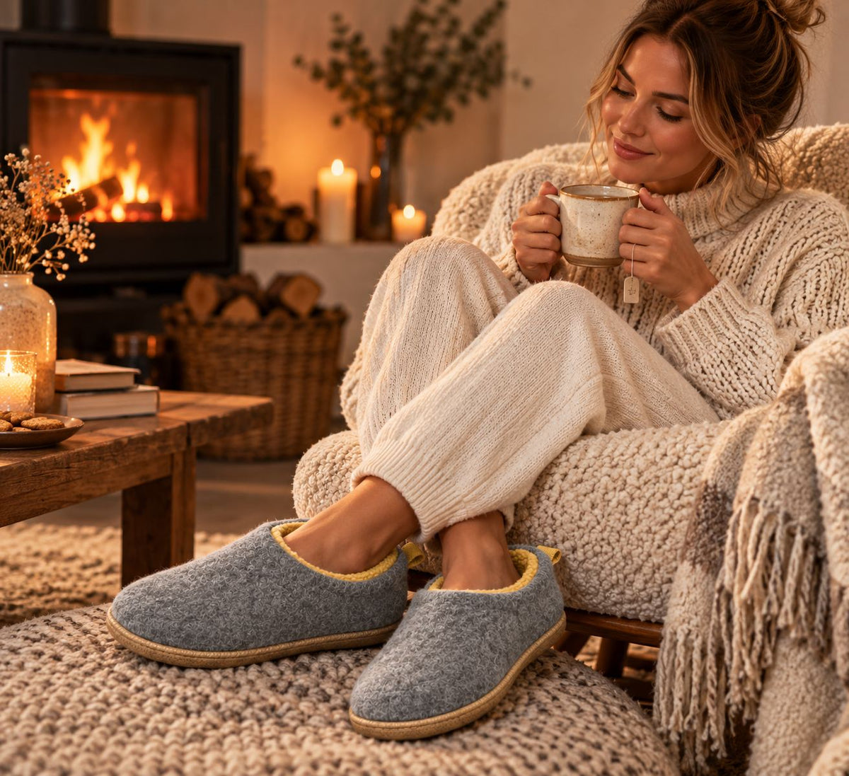 Orthopedic Slippers Unisex – Warm Fleece Lined House Shoes