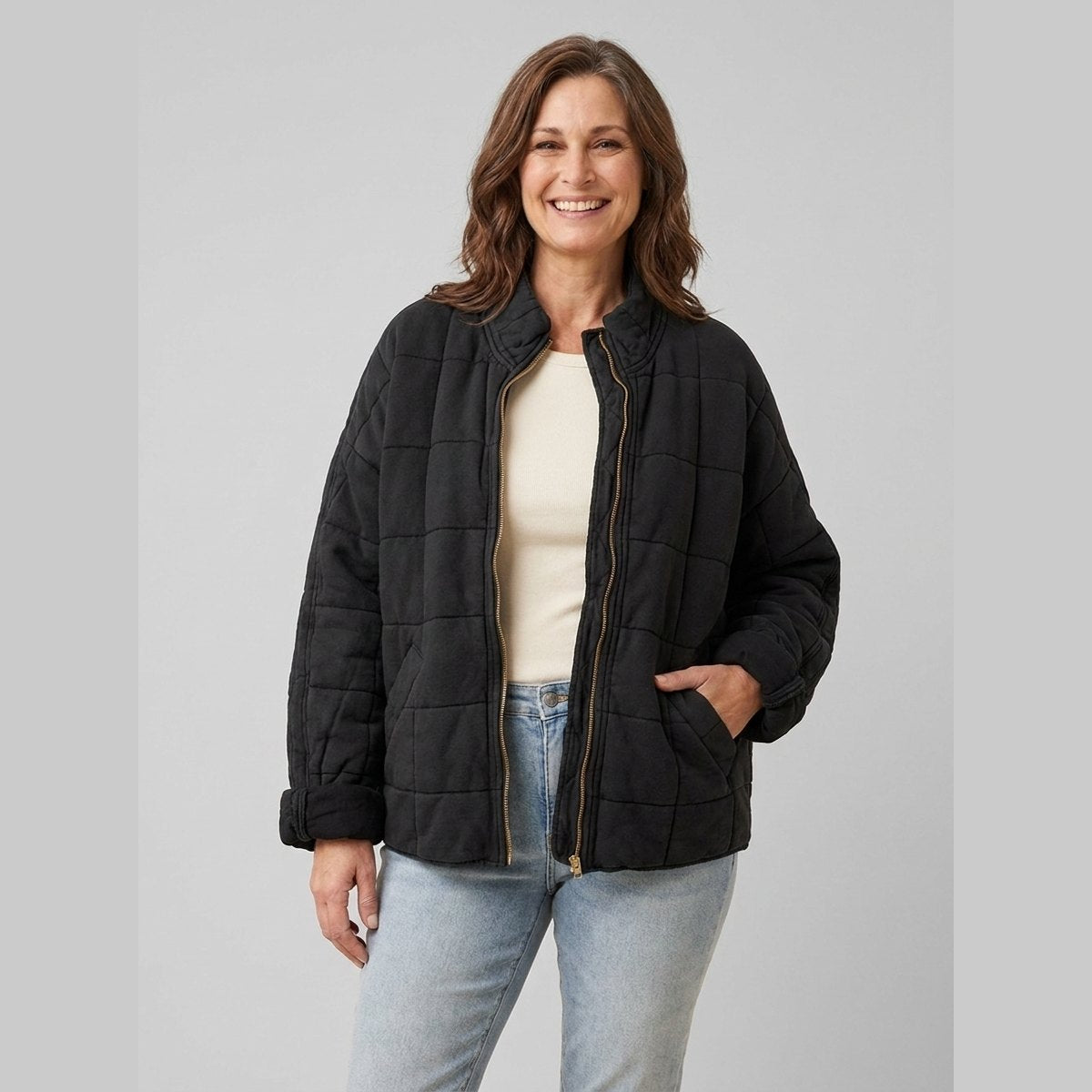Women's Oversized Mid-Season Coat — Lightweight Elegant Fit 2