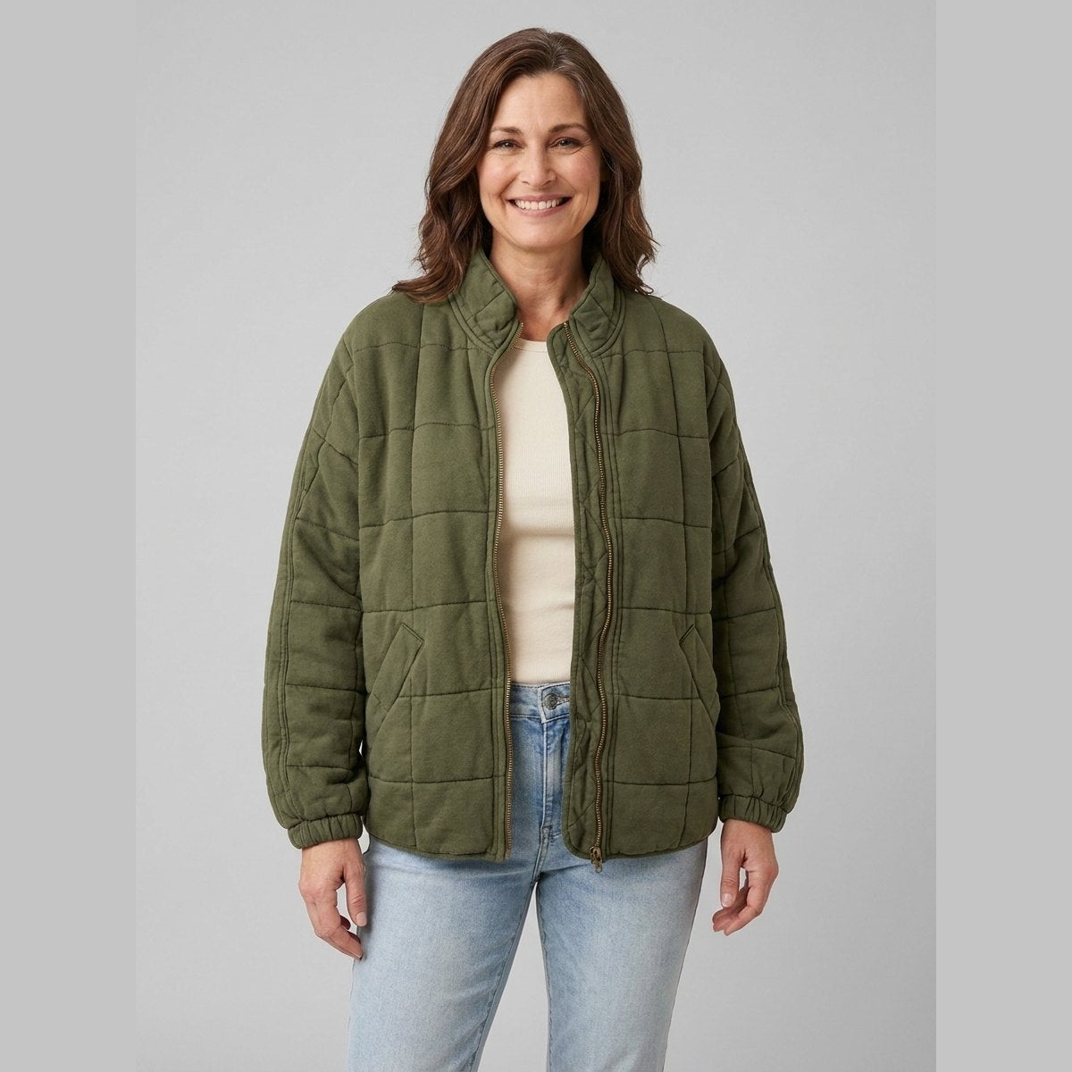 Women's Oversized Mid-Season Coat — Lightweight Elegant Fit 1