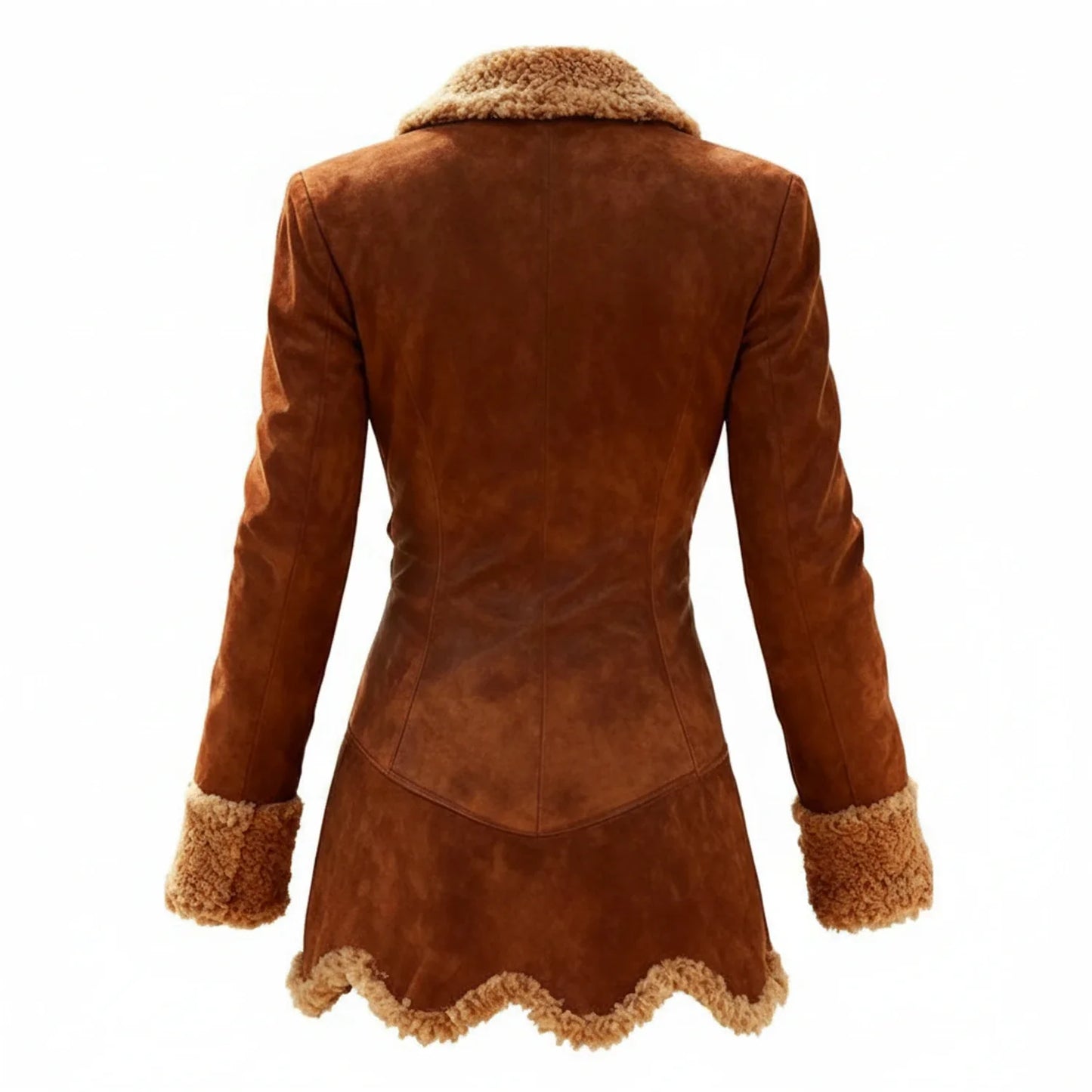 Women's Fur-Trim Winter Coat — Fitted Asymmetrical Style 2