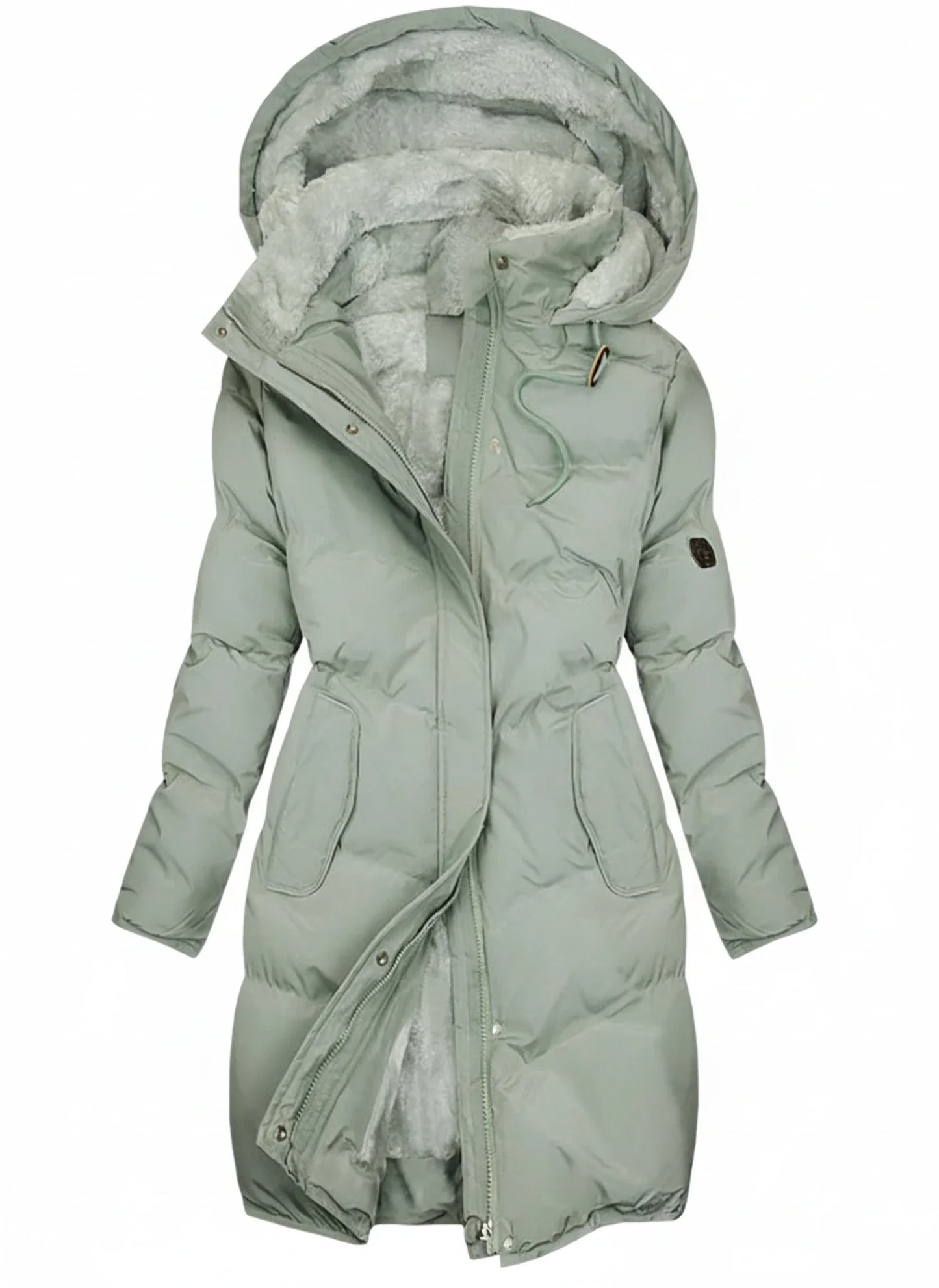 Women's Hooded Long Puffer Jacket — Quilted Winter Coat 1