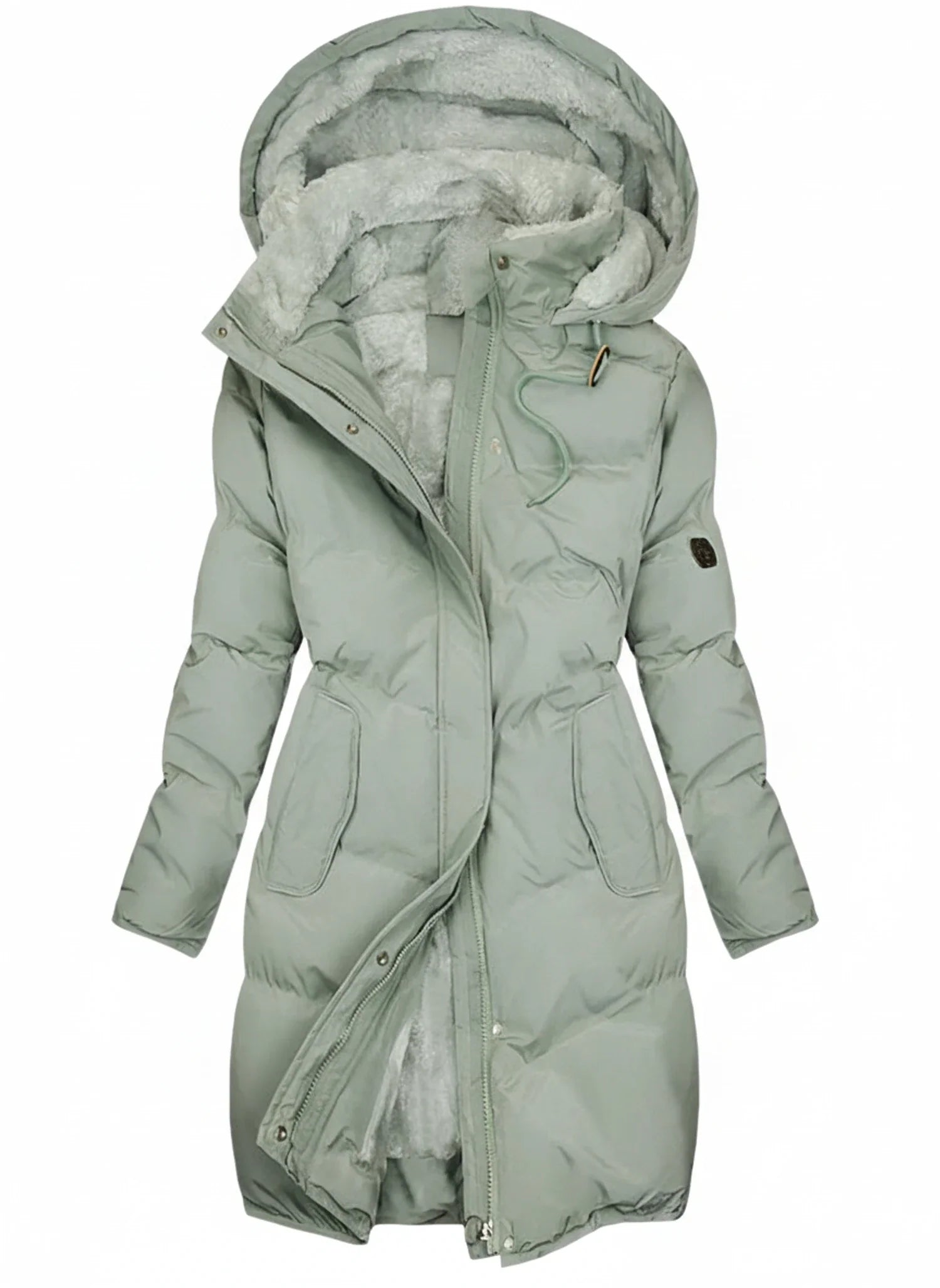 Women's Hooded Long Puffer Jacket — Quilted Winter Coat 1