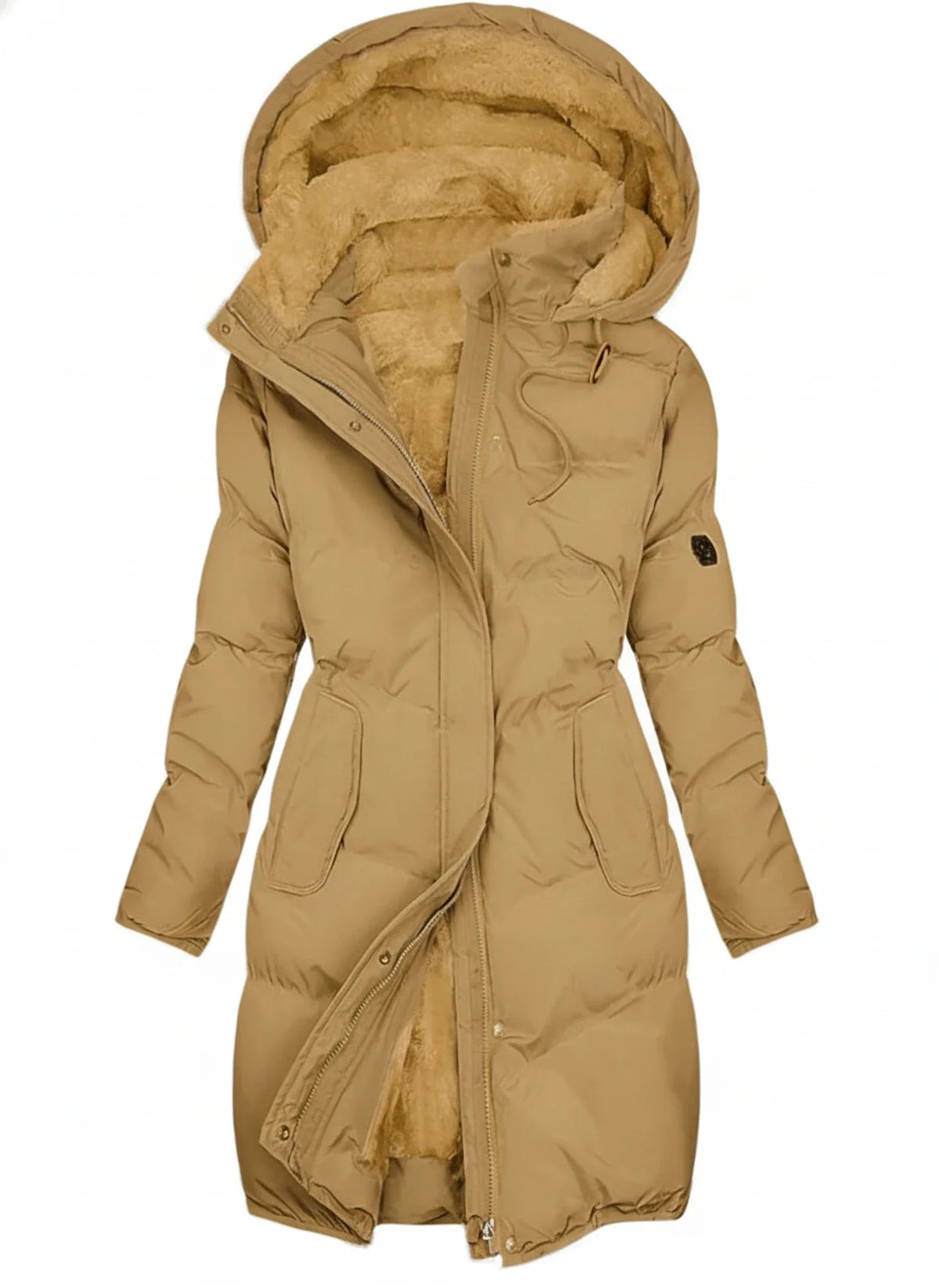 Women's Hooded Long Puffer Jacket — Quilted Winter Coat 3
