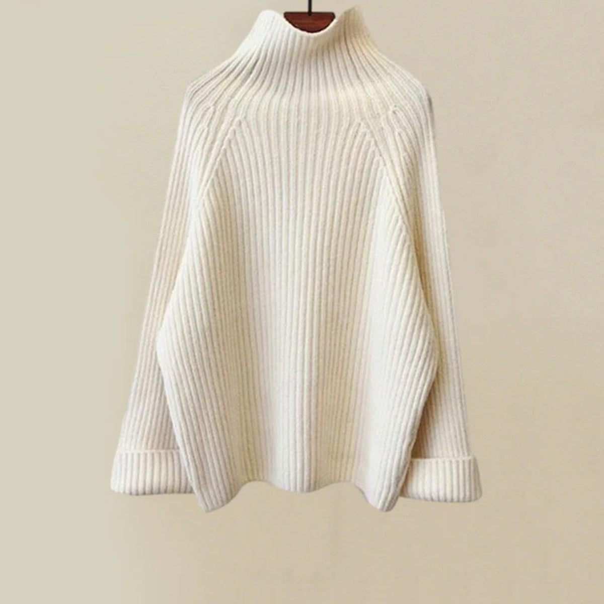 Cable-Knit Turtleneck 3-Piece Loungewear Set — Wide-Leg 4