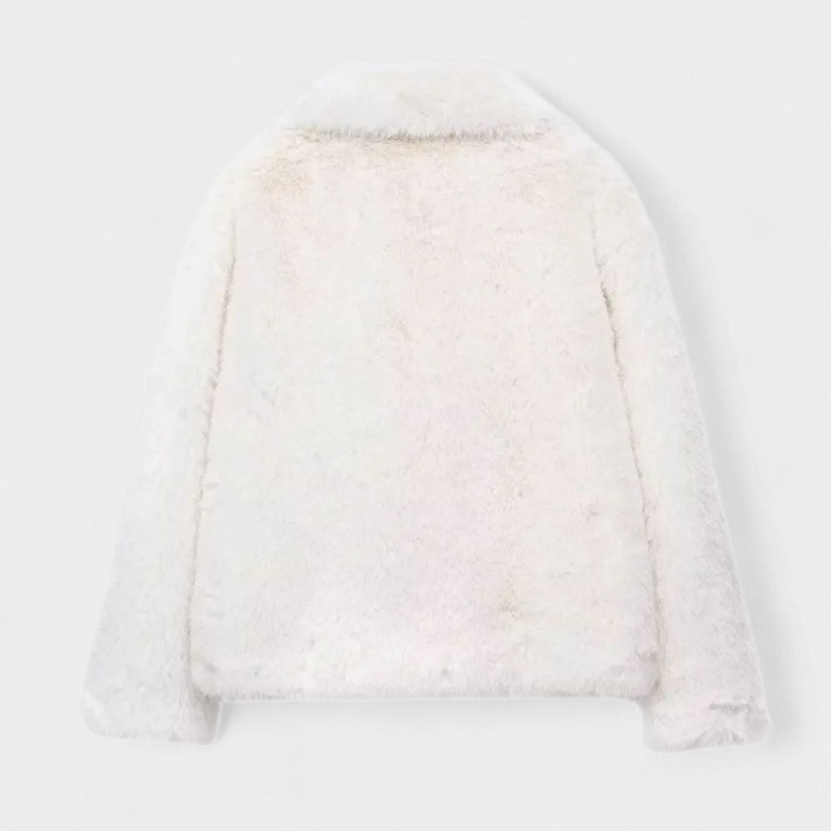 Women's Cropped Faux Fur Jacket — Oversized Collar 11