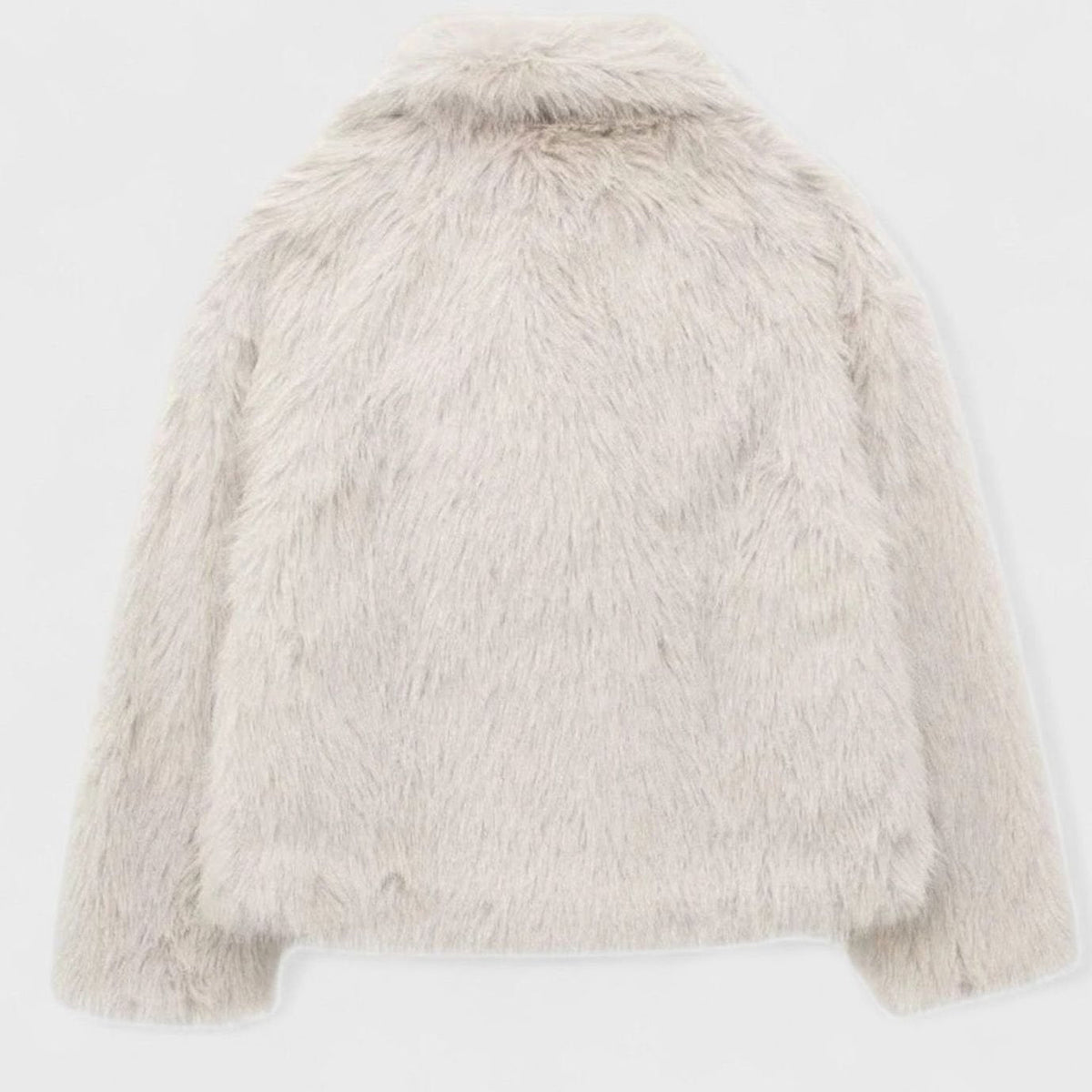 Women's Cropped Faux Fur Jacket — Oversized Collar 13