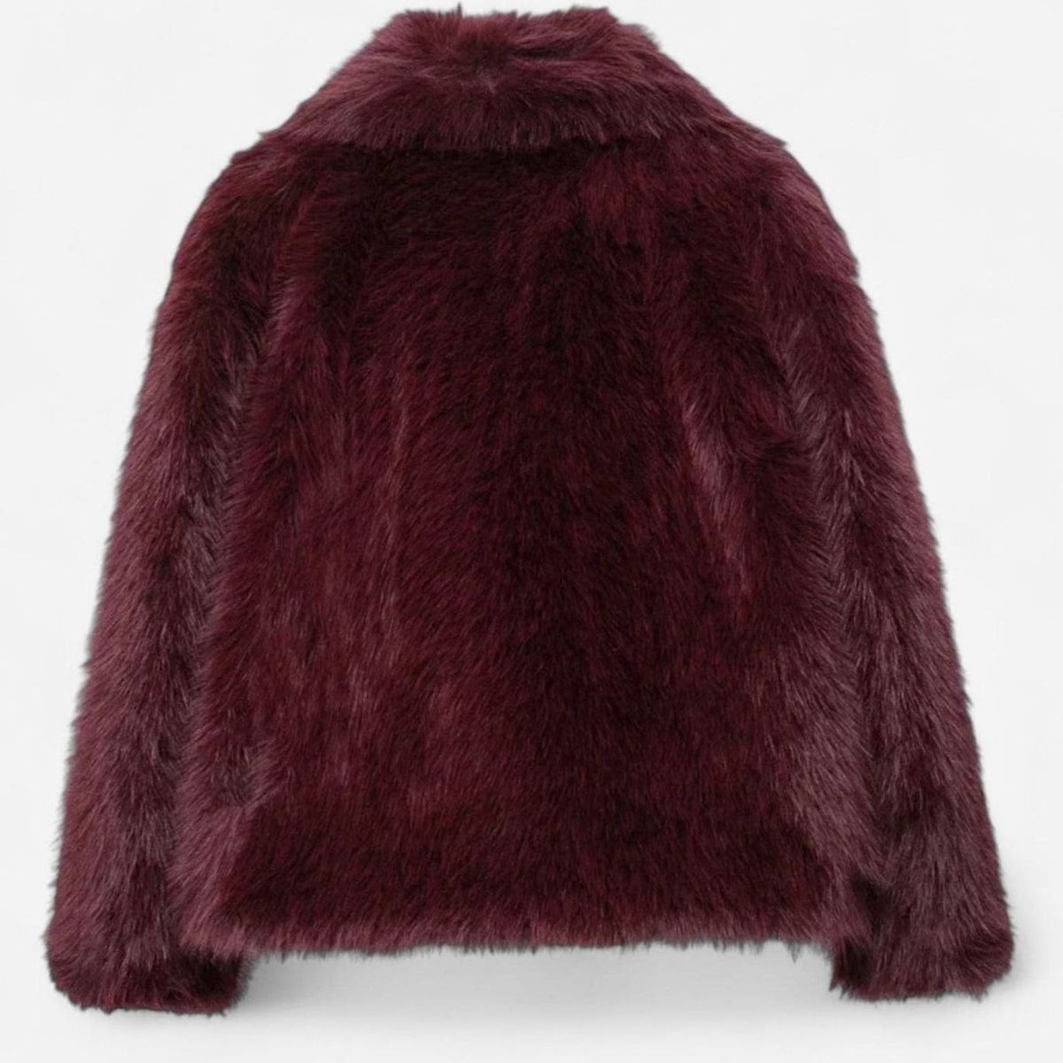 Women's Cropped Faux Fur Jacket — Oversized Collar 3