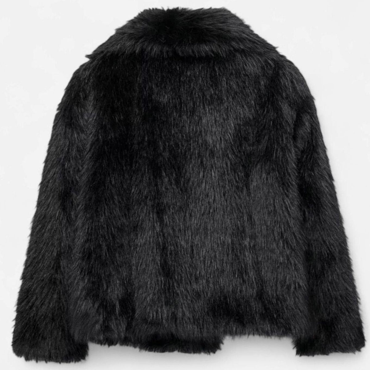 Women's Cropped Faux Fur Jacket — Oversized Collar 5