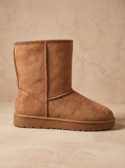 Women's Faux-Suede Sherpa-Lined Mid-Calf Snow Boots 2
