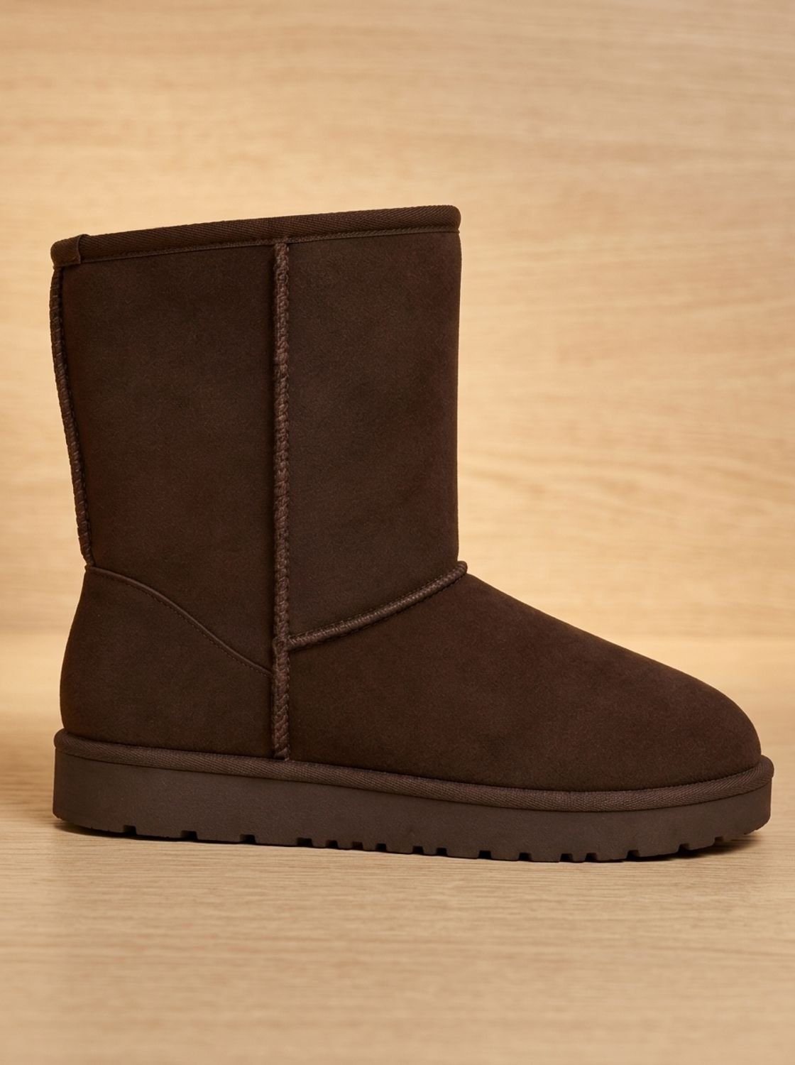 Women's Faux-Suede Sherpa-Lined Mid-Calf Snow Boots 4