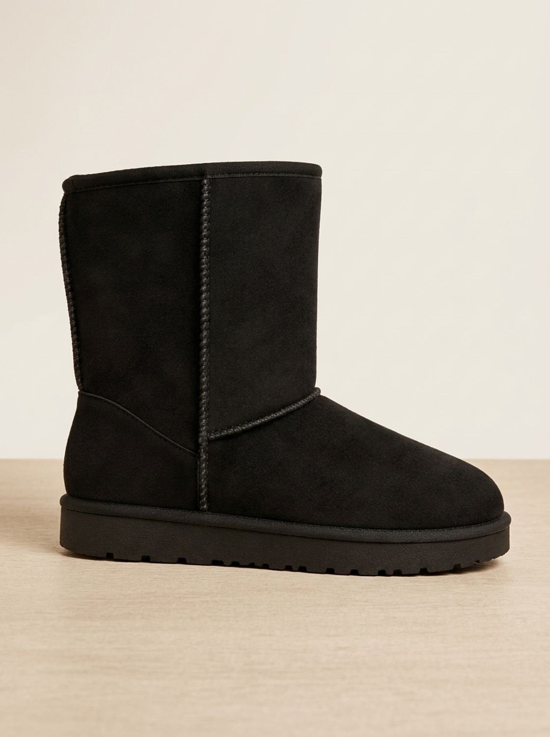 Women's Faux-Suede Sherpa-Lined Mid-Calf Snow Boots 5