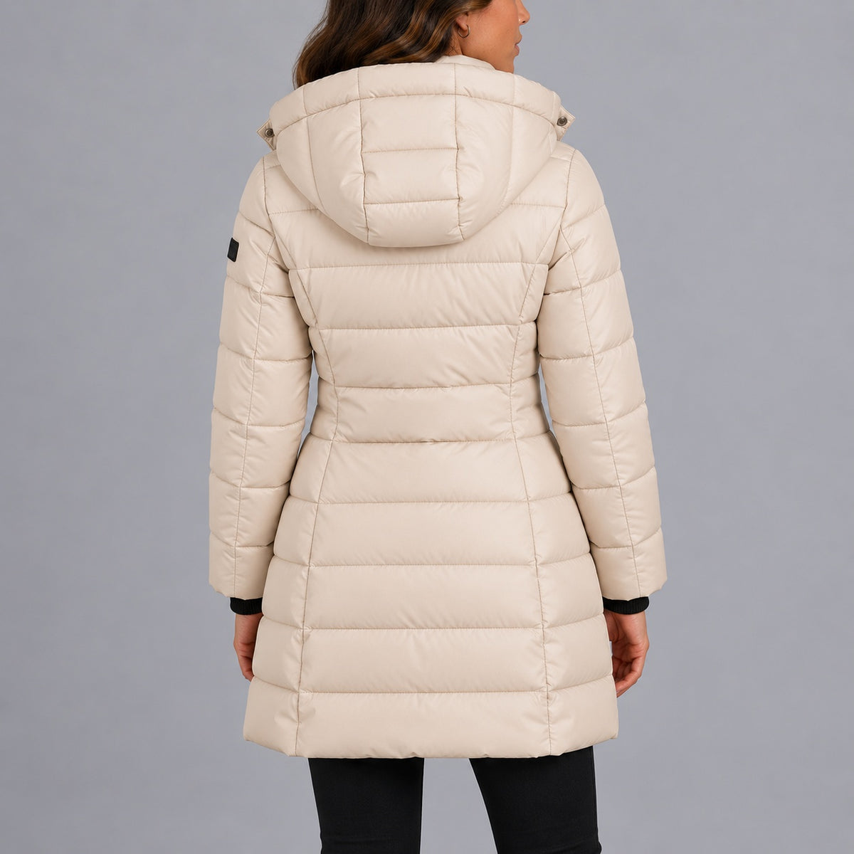 Women's Long Hooded Insulated Puffer Winter Coat — view 4