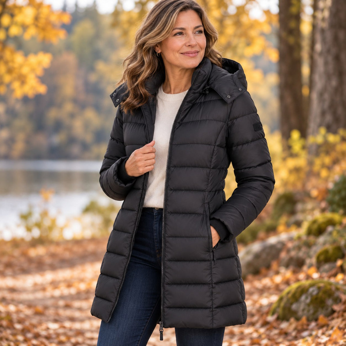 Women's Long Hooded Puffer Jacket Insulated Winter Coat