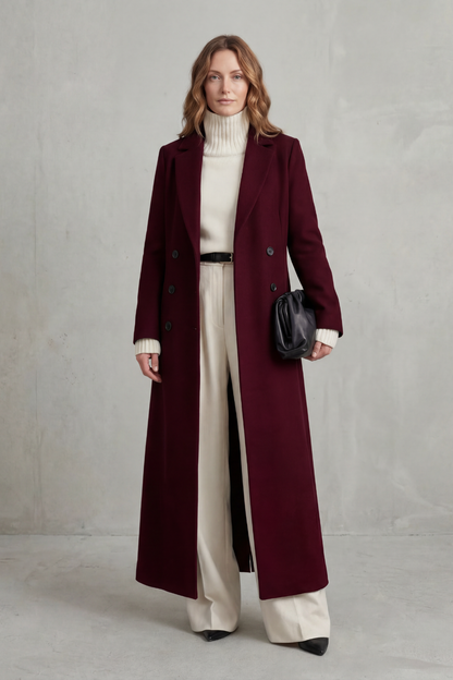 Women's Long Wool Coat — Tailored Fit, Sizes S–2XL 8