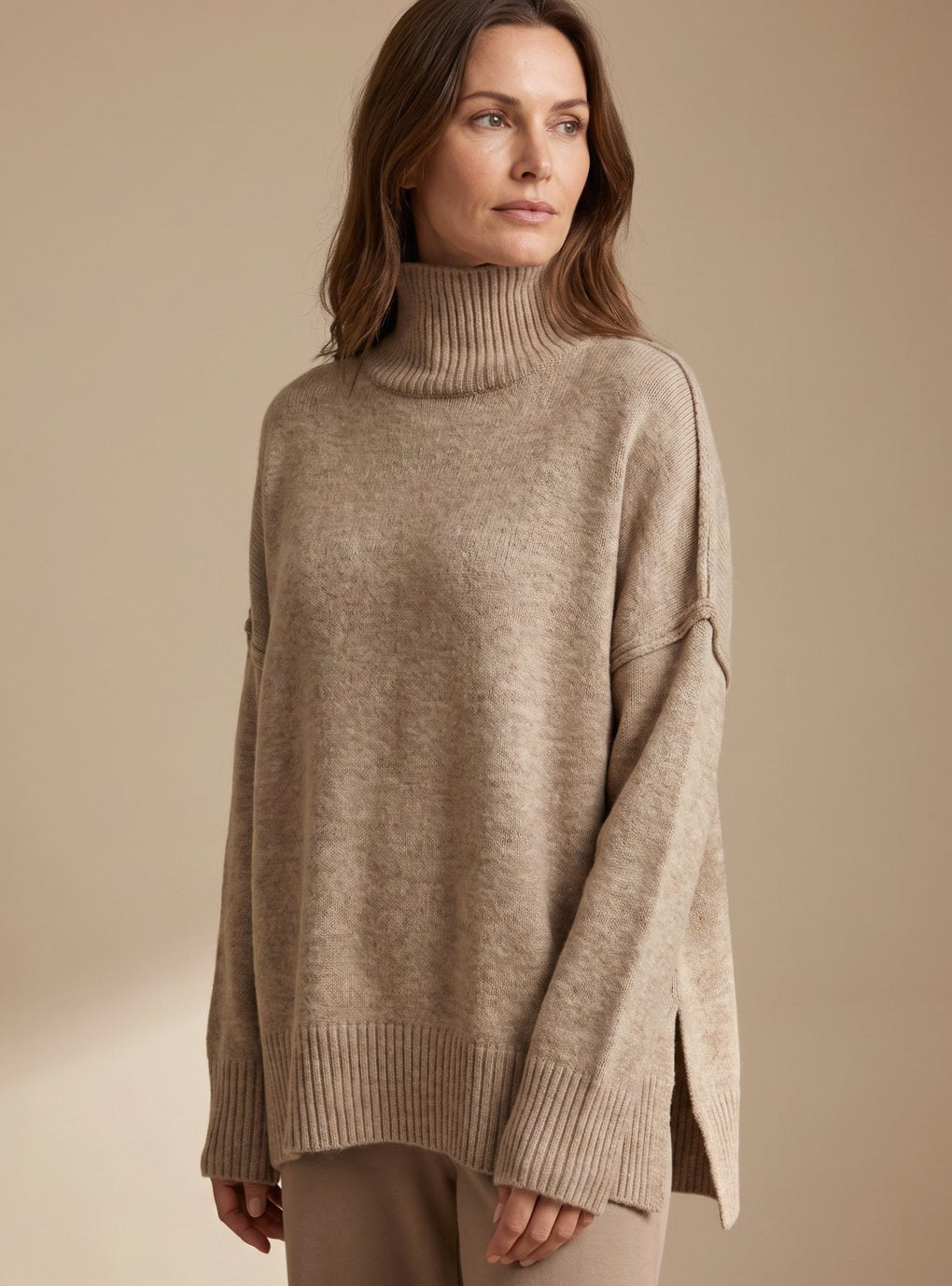 Women's Oversized Turtleneck Knit Lounge Set — Wide-Leg 3