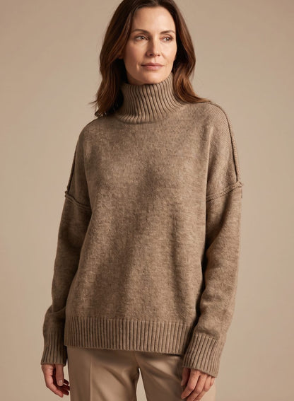 Women's Oversized Turtleneck Knit Lounge Set — Wide-Leg 4