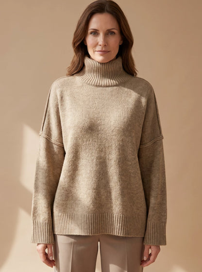 Women's Oversized Turtleneck Knit Lounge Set — Wide-Leg 5
