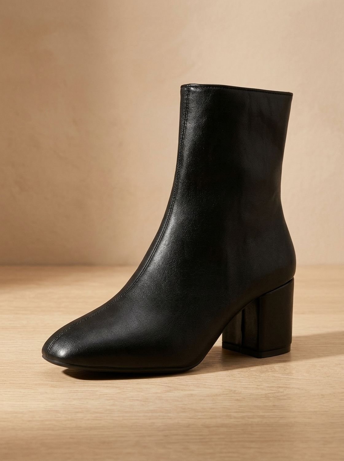 Women's Pointed-Toe Block-Heel Side-Zip Ankle Boots 5