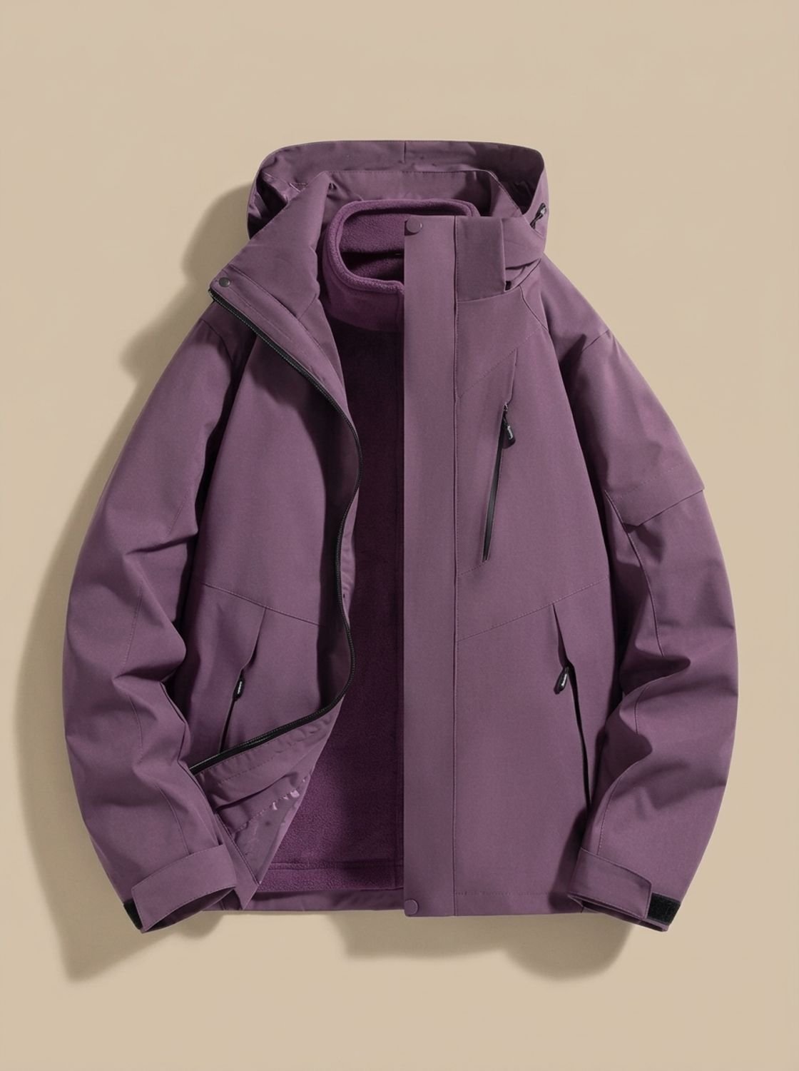 Women's Waterproof Hooded Fleece-Lined Winter Jacket 6