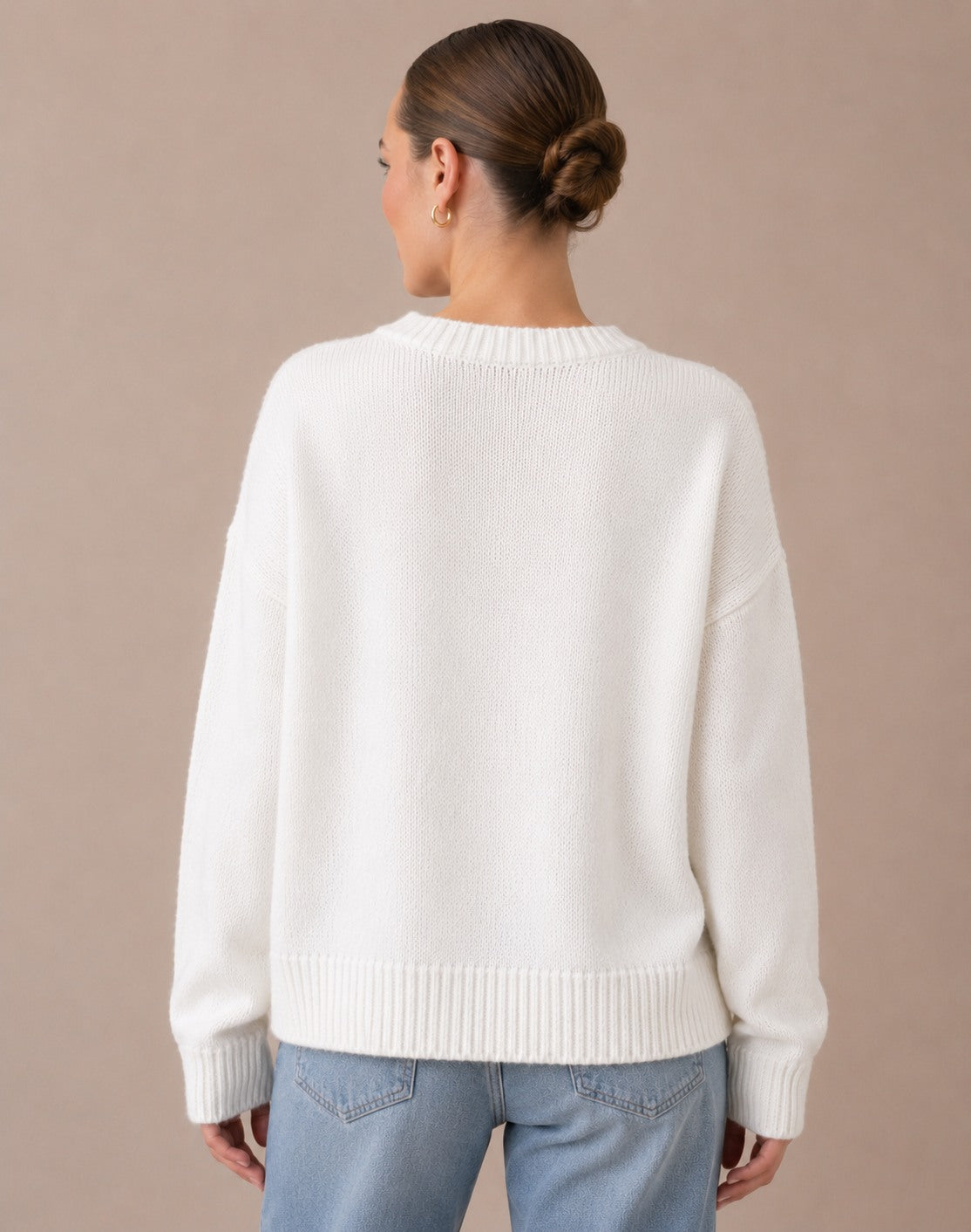 DECERLE - Women's - Patchwork Knit - Dachshund Motif Sweater